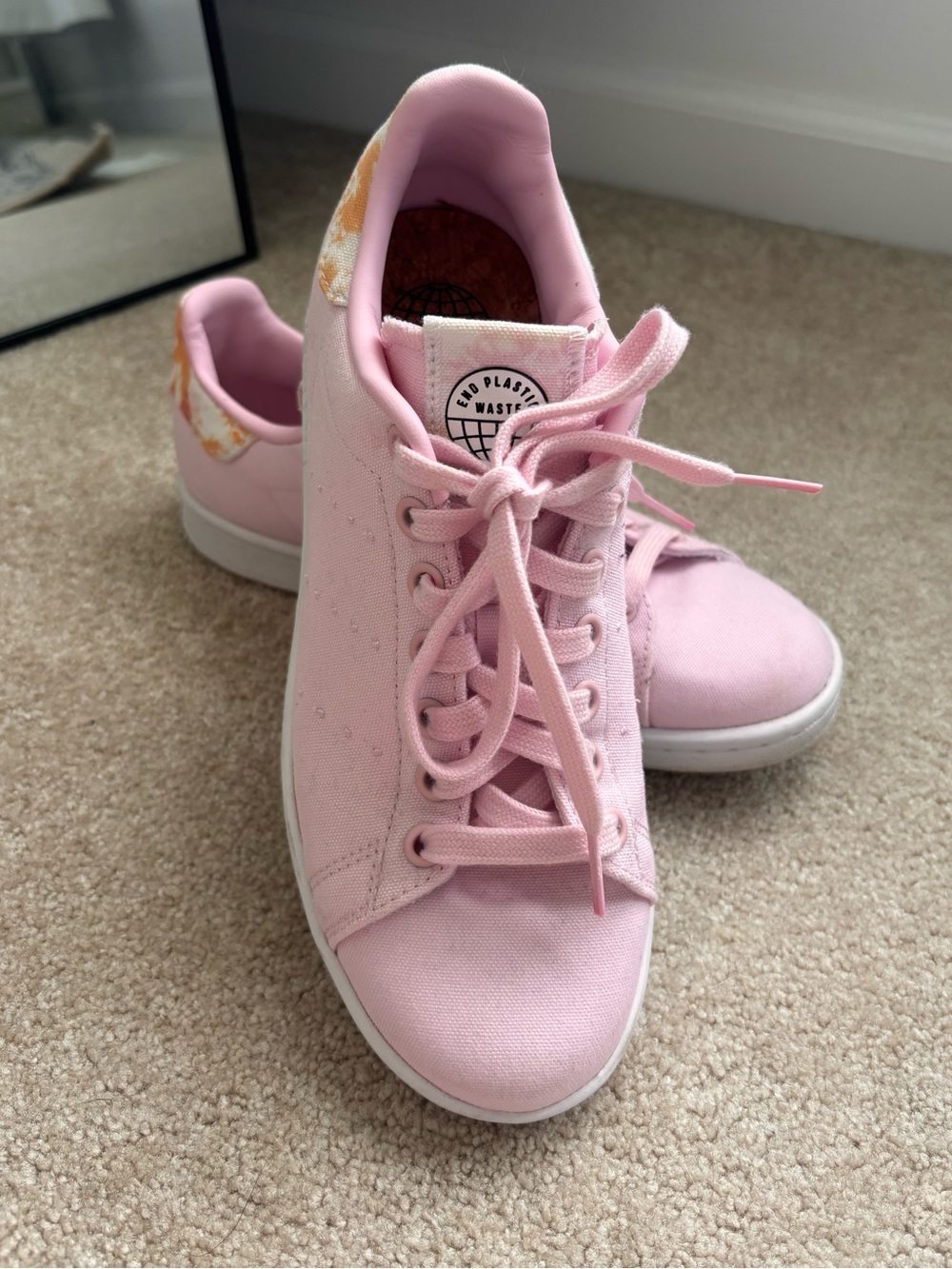 ADIDAS X STAN SMITH ORIGINALS CLEAR PINK SNEAKERS - Picture 5 of 13
